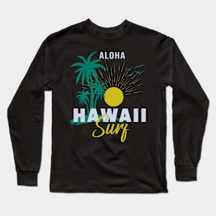 Aloha Hawaii Surf Sunset Long Sleeve T-Shirt